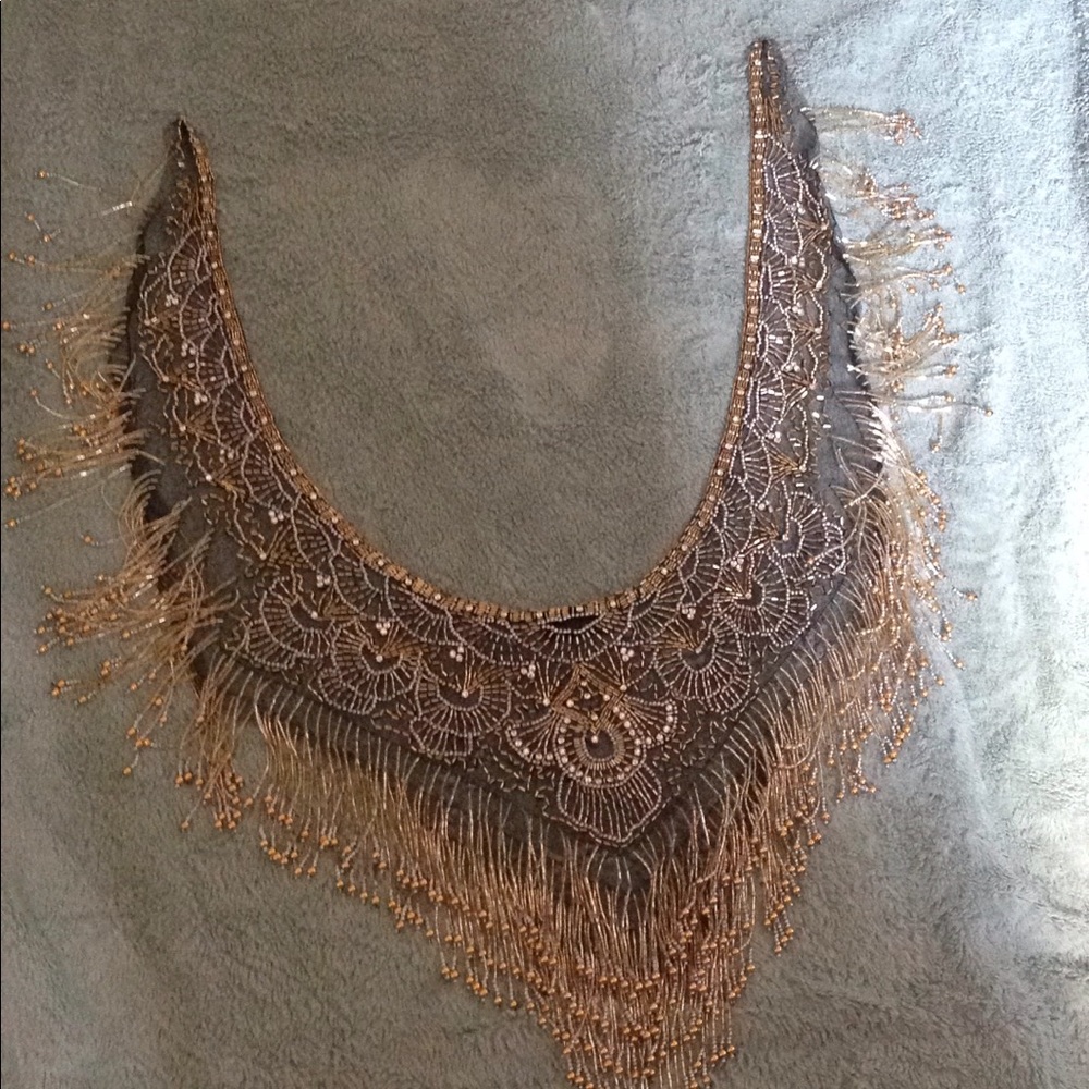 Vintage 1990s Sharmark  Las Vegas Beaded Scarf